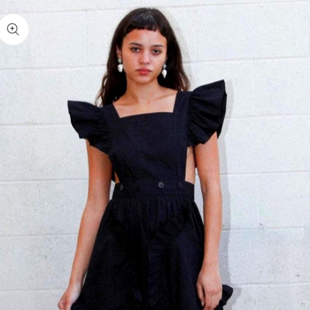 KKCO black lulu apron dress, size S
